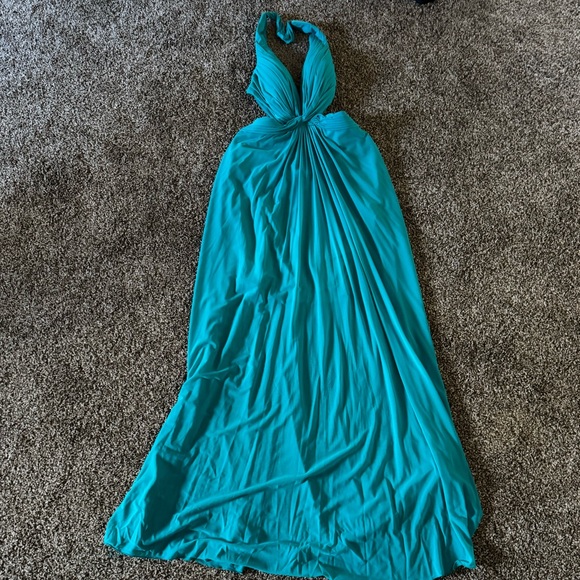 Teal open sides dress - Picture 3 of 4